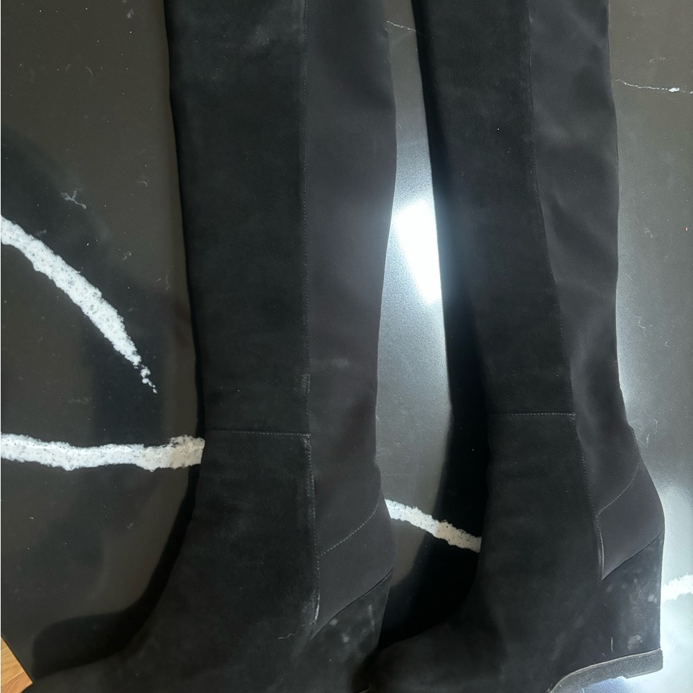 Stuart Weitzman wedge knee high boot.